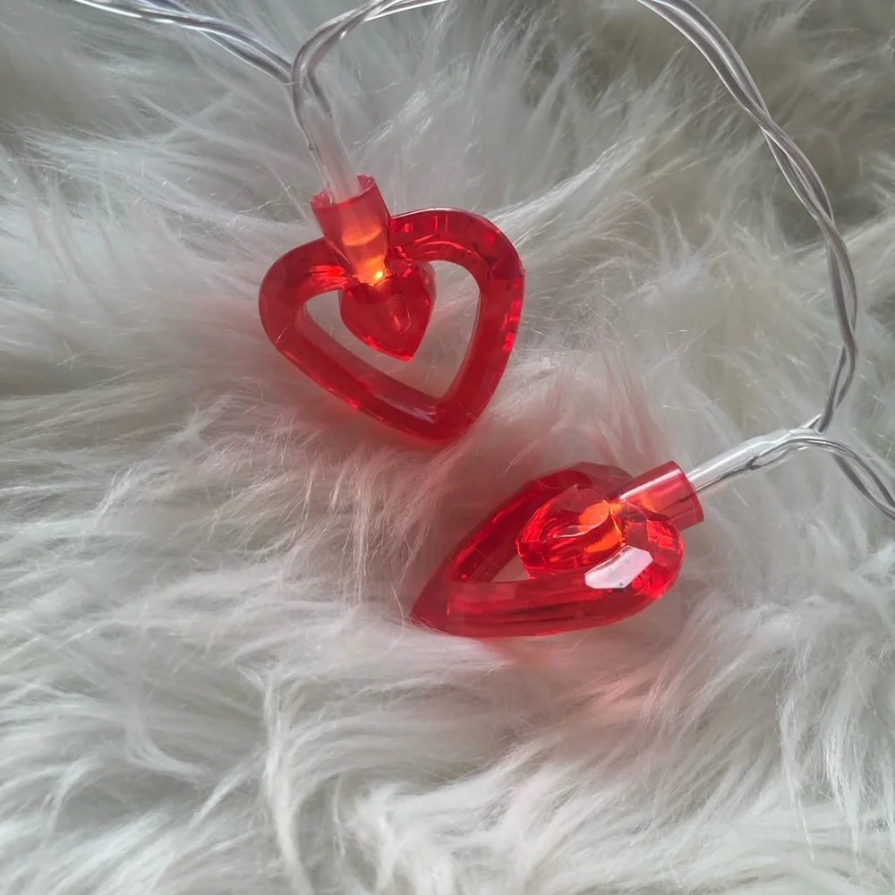 Hobby Lobby Heart String Lights in Red and Pink